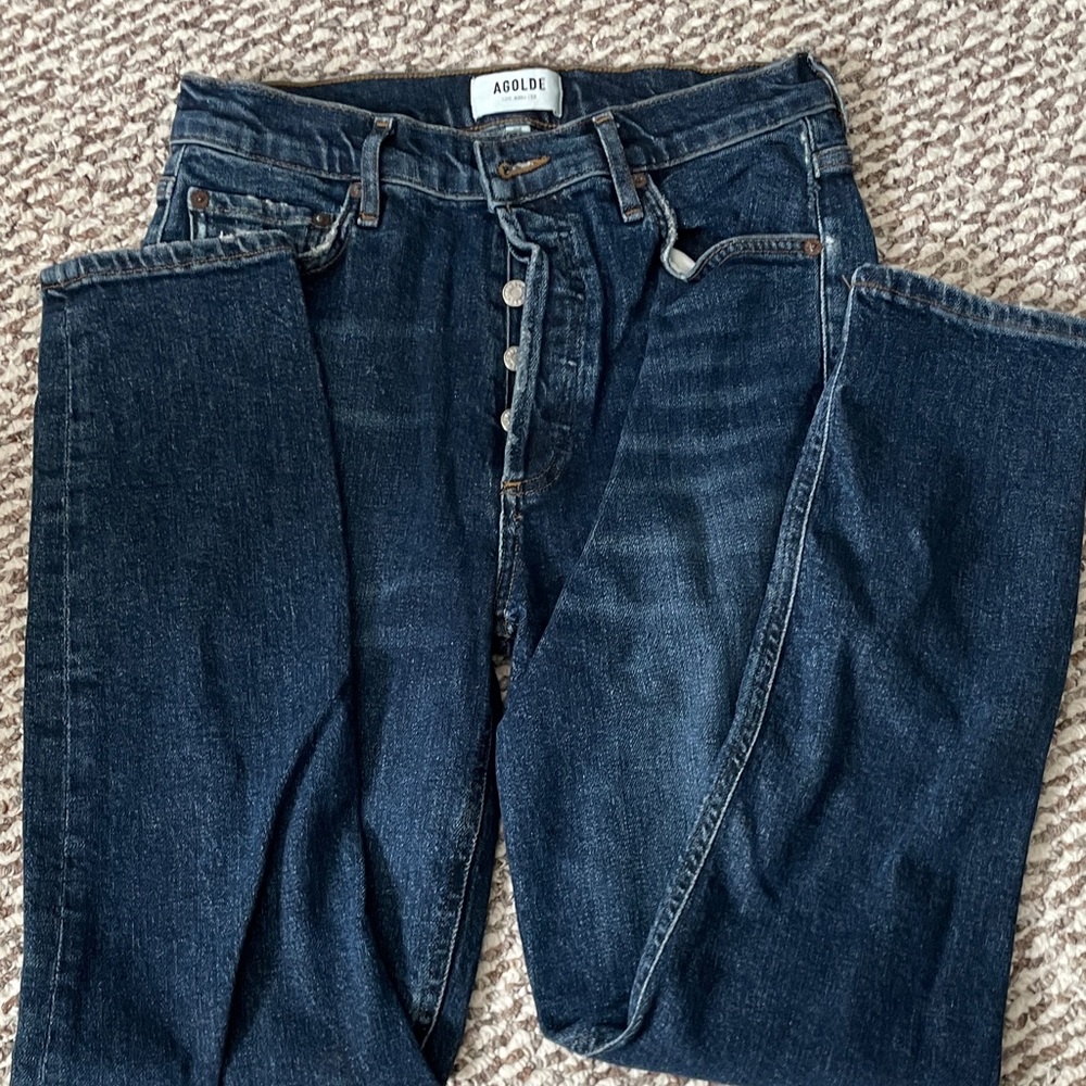 Agolde Women's Dark Blue Skinny Jeans